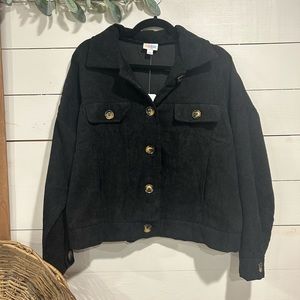 Black Corduroy Jacket  NWT Berlin Lularoe Large